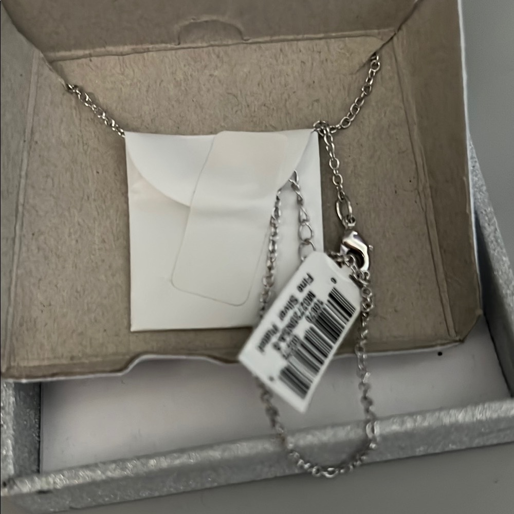 Blue and Silver Necklace with Swarovski Elements - Picture 3 of 3